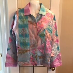 Parsley and Sage Patchwork Silk Jacket